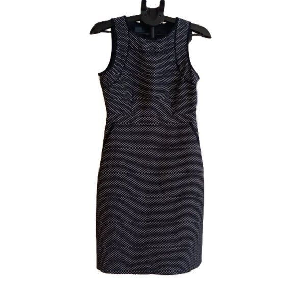 J. Crew Blue White Polka Dot Sleeveless Sheath Dress Women’s Size 4 - Picture 14 of 15